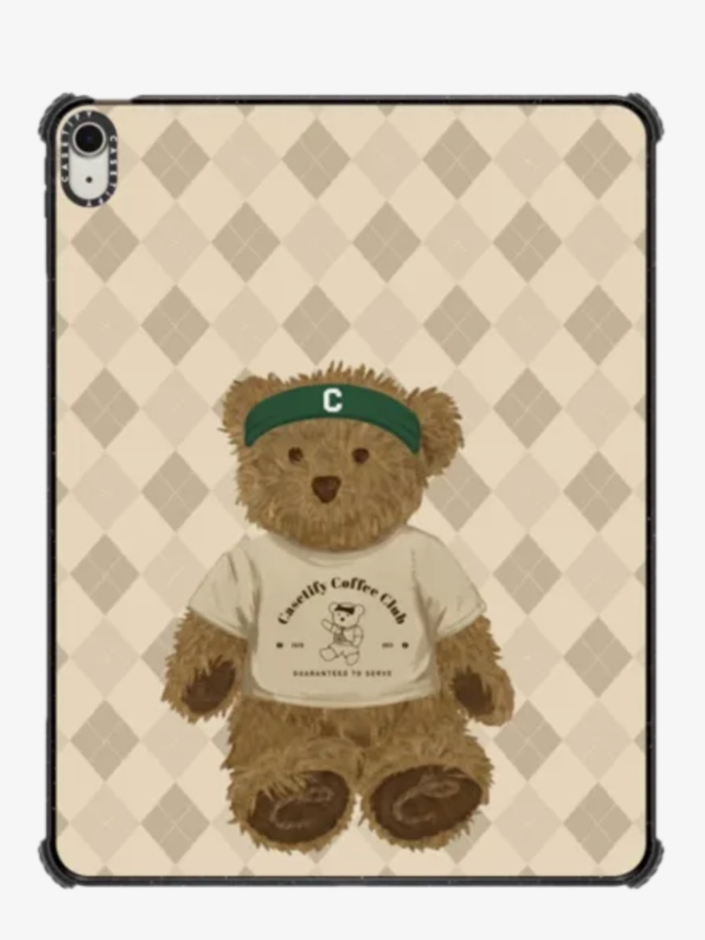Sip & Serve Bear - iPad Air 13" (Gen 7, 2024) Impact Case - Black